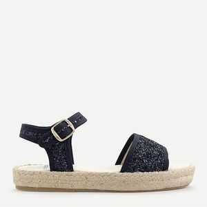 Crewcuts Navy Childrenchic Glitter Espadrille Sandals